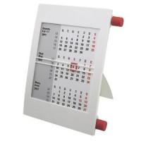 Календарь настольный на 2 года; белый с красным; 18х11 см; пластик; тампопечать