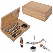 Набор для вина (4 предмета); 16х11х3 см; дерево